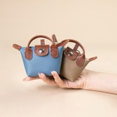 时尚 简约饺子包超迷你轻便法式 零钱耳机口红包硬币钥匙小挂包mini