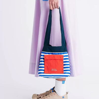 2025新款小众设计拼色尼龙布包