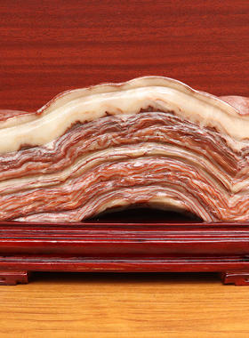 39*25*10cm15454g天然石材奇石摆件猪肉石五花肉桌面雕刻石摆件