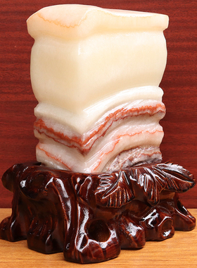 13*17*6cm2260g天然石材奇石摆件猪肉石五花肉桌面装饰雕刻石摆件