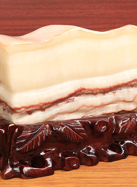 23*17*6cm4503g天然石材奇石摆件猪肉石五花肉桌面装饰雕刻石摆件