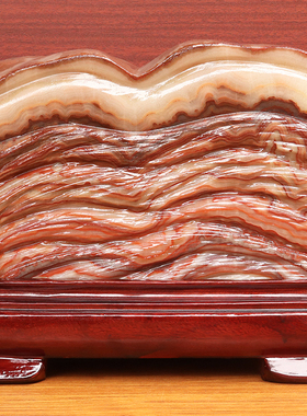 28*24*10cm12336g天然石材奇石摆件猪肉石五花肉桌面雕刻石摆件