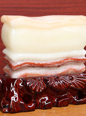 19*16*5cm2481g天然石材奇石摆件猪肉石五花肉桌面装饰雕刻石摆件