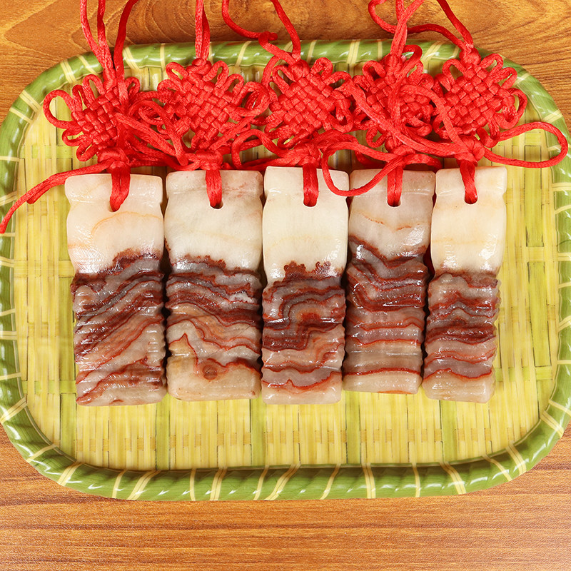 30*19*80mm777g天然肉石广西柳州红烧肉腊肉五花肉摆件拼盘,家居饰品,桌面摆件,淘宝优惠券,粉丝福利购,淘宝优惠卷