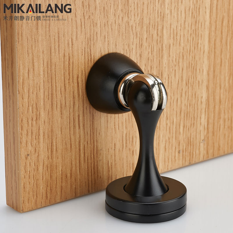 米开朗现代简约门吸黑色室内卧室门吸地吸强磁墙地两用卫生间门碰