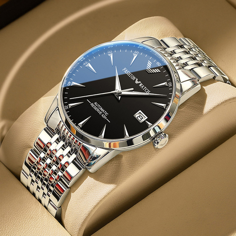 瑞士正品手表男士机械表男全自动防水钢带中年十大名牌超薄腕表潮