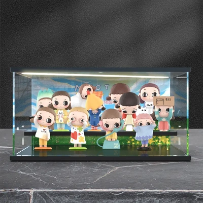 适用POPMART 泡泡玛特 Nyota松软的生活系列盲盒可爱亚克力展示盒