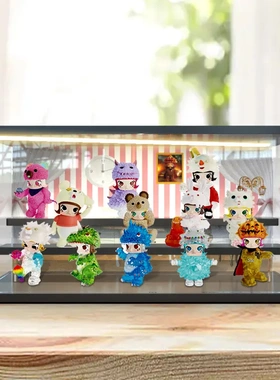 适用POPMART泡泡玛特MOLLY大久保INSTINCTOY娃娃装侵蚀盲盒展示盒