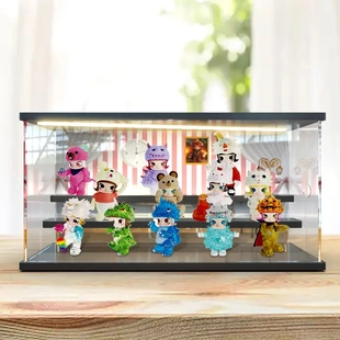 适用POPMART泡泡玛特MOLLY大久保INSTINCTOY娃娃装侵蚀盲盒展示盒