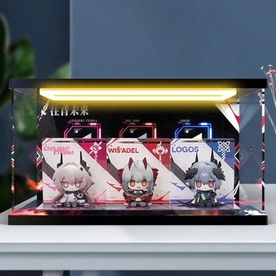 适用明日方舟朝陇山MINI系列 往昔未来Q版手办回灯款亚克力收纳盒