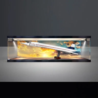 亚克力展示盒适用10318协和式客机积木透明防尘罩模型收纳盒