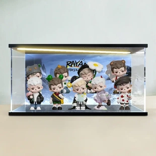 适用rayan 万物生长盲盒可爱娃娃摆件潮玩手办防尘罩亚克力收纳盒