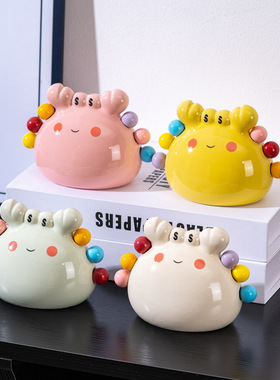 水果叉甜品可爱不锈钢小叉子陶瓷收纳罐果插儿童水果签摆件装饰品