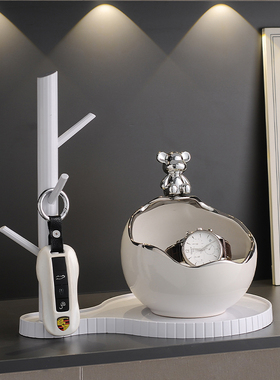 新款入户进门口玄关放钥匙收纳摆件现代鞋柜装饰品置物架轻奢高端