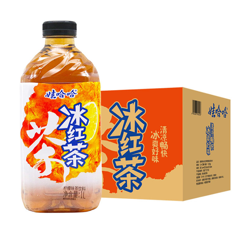 娃哈哈冰红茶饮料1L*12瓶整箱