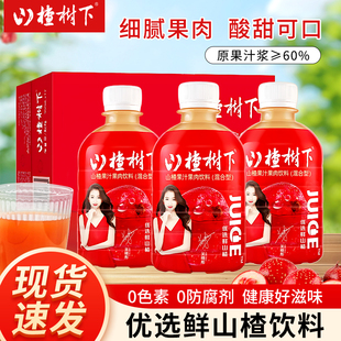 冠芳山楂树下山楂果汁果肉饮料350ml*15瓶整箱装批发送礼盒聚会