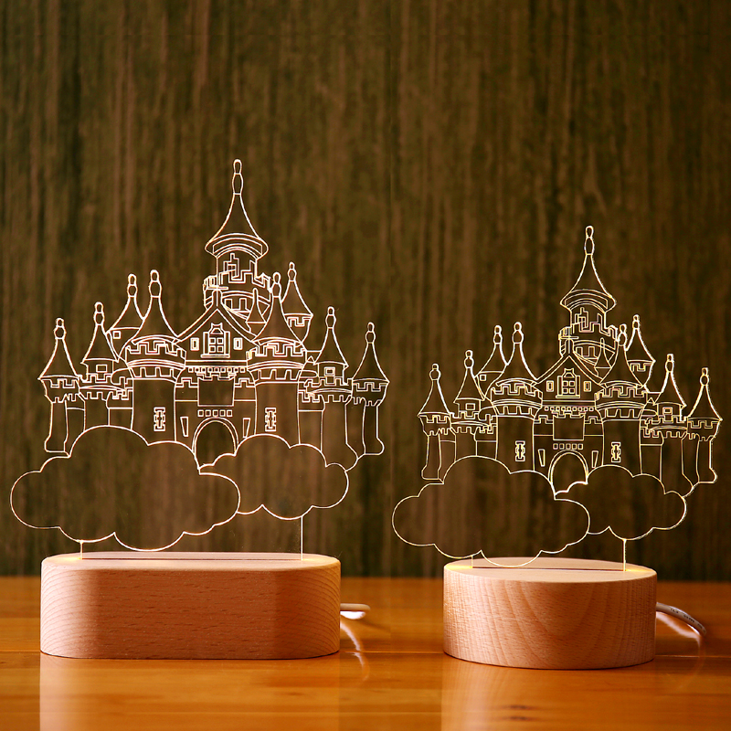 天空城堡圣诞男女生日结婚小夜灯