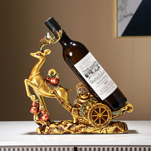 一鹿发财酒柜装饰品轻奢高档