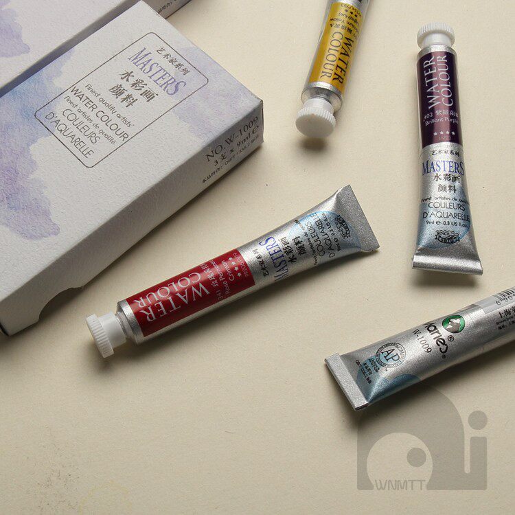 马利高级艺术家级大师级单支水彩颜料马艺43色9ml 红黄紫白色系列