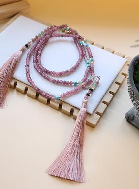 新中式斜挎链多用途背背链条锁骨项链国风旗袍汉服高档念珠配饰