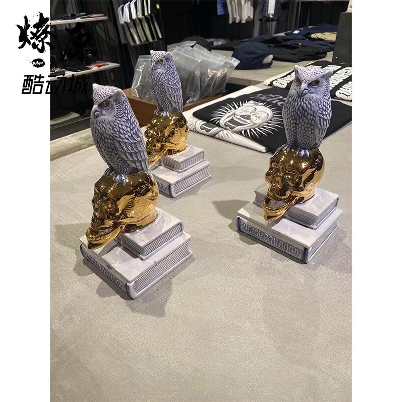 燎原装备 NEIGHBORHOOD BOOZE OWL 21SS 骷髅下巴猫头鹰香炉