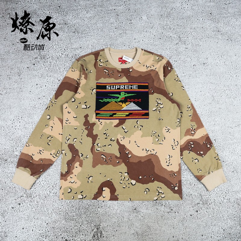 燎原 Supreme Needlepoint Patch LS Top 19SS 像素贴片长袖T恤|msdalam kategori sukan/pakaian kasual, Sukan T-shirt - dari Buy2taobao.com untuk memberikan perkhidmatan ejen Taobao profesional membeli
