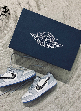 Air Jordan 1 AJ1 x DIOR 迪奥老花帆布提花低帮 CN8608-002
