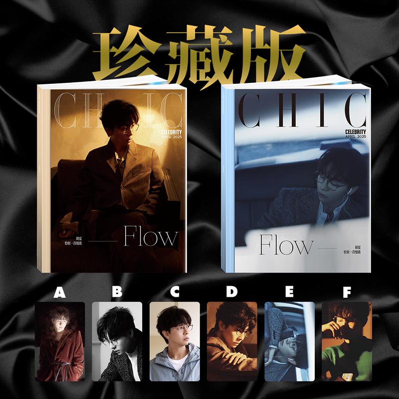 计入销量 胡夏封面官方珍藏版：A封面+B封面杂志+全套6张小卡 CHIC小资风尚杂志2025年4月刊 胡夏封面+内页大片