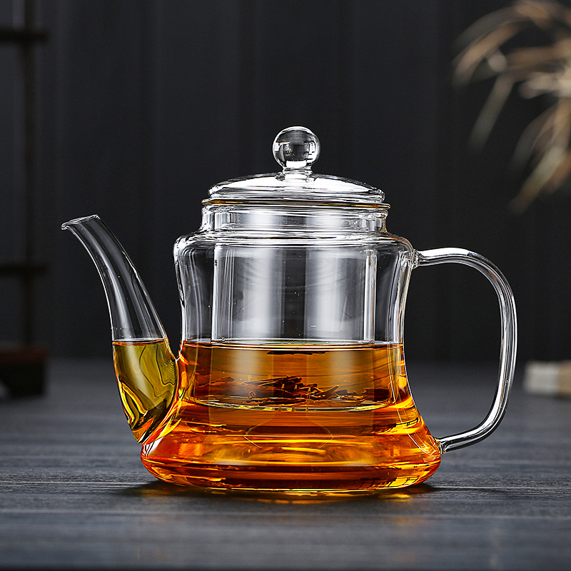 聚千义耐高温大号过滤玻璃茶壶