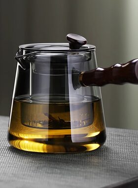 侧把壶煮茶器玻璃泡茶壶家用花茶壶茶水分离单壶烧水茶具2026新款