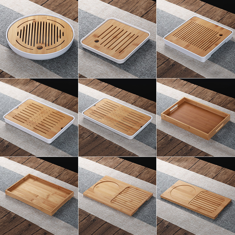 聚千义茶盘家用长方形茶托茶台木托盘实木盘简约日式茶具竹托盘,餐饮具,茶托,淘宝优惠券,粉丝福利购,淘宝优惠卷