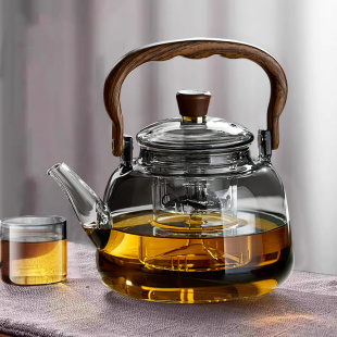 玻璃蒸煮茶壶2025新款 烧水壶耐高温提梁围炉煮茶器电陶炉茶具套装