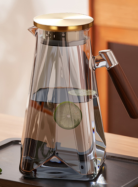 冷水壶凉水壶玻璃耐高温家用大容量冰箱凉水杯壶套装泡茶壶果茶桶