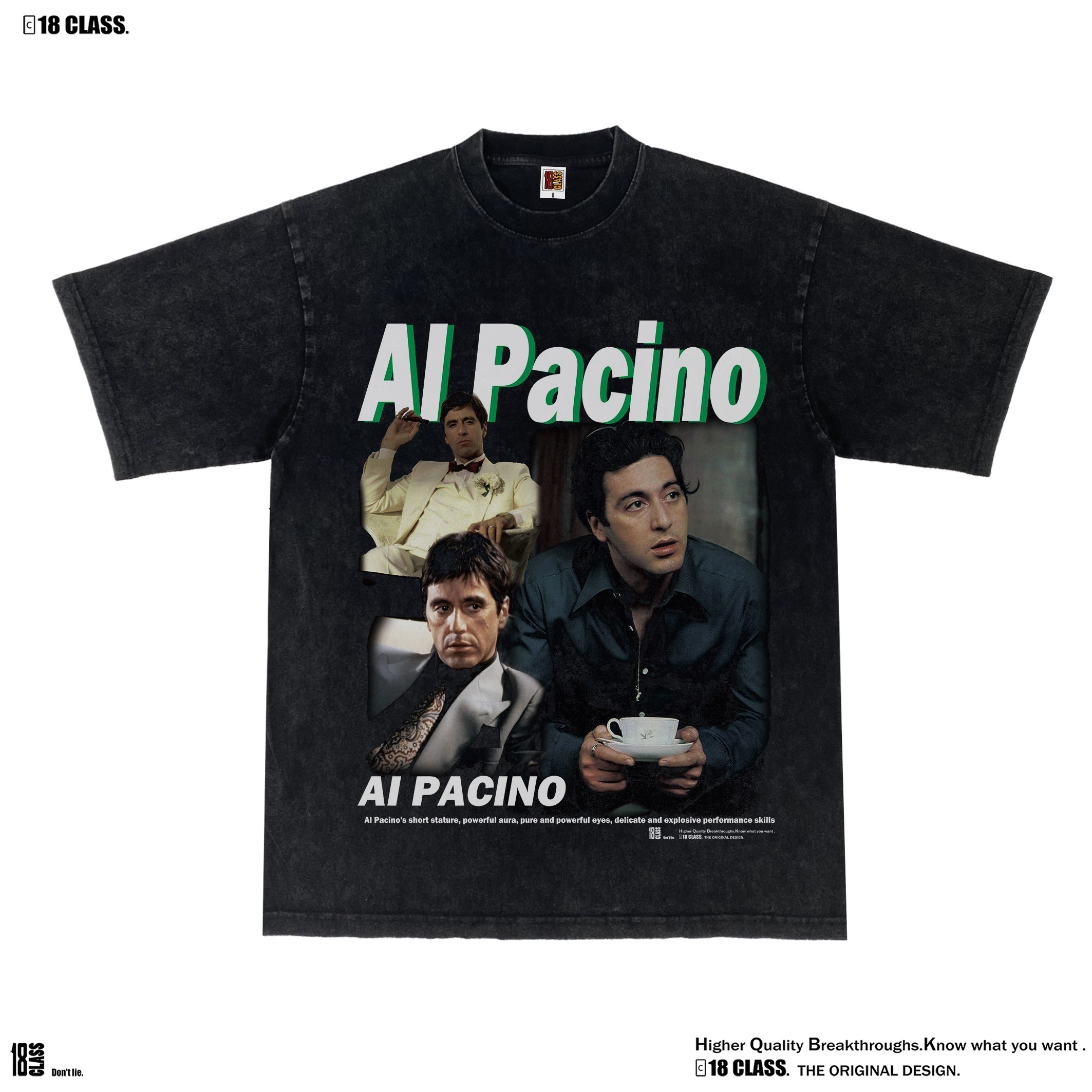 Al Pacino阿尔帕西诺 美式短袖洗水vintage复古重磅纯棉长短袖T恤