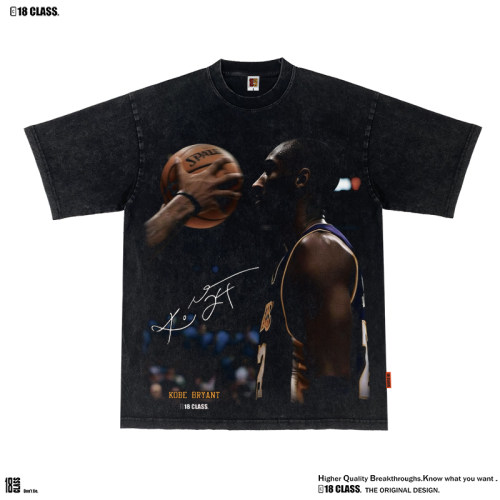 巴恩斯挑衅科比篮球甩脸短袖T恤