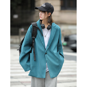 中性盐系ins小西服女外套潮高级感痞帅复古气质潮牌西装7008P45图片