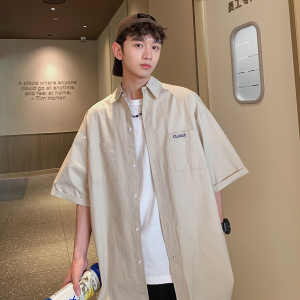 中性上衣cityboy衬衫男生夏季短袖衬衣痞帅休闲外套CS09-p45图片