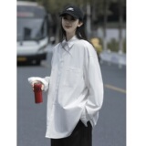 秋季长袖衬衫女潮牌中性上衣宽松百搭休闲衬衣防晒外套7012p45，男装防晒衣，星座710