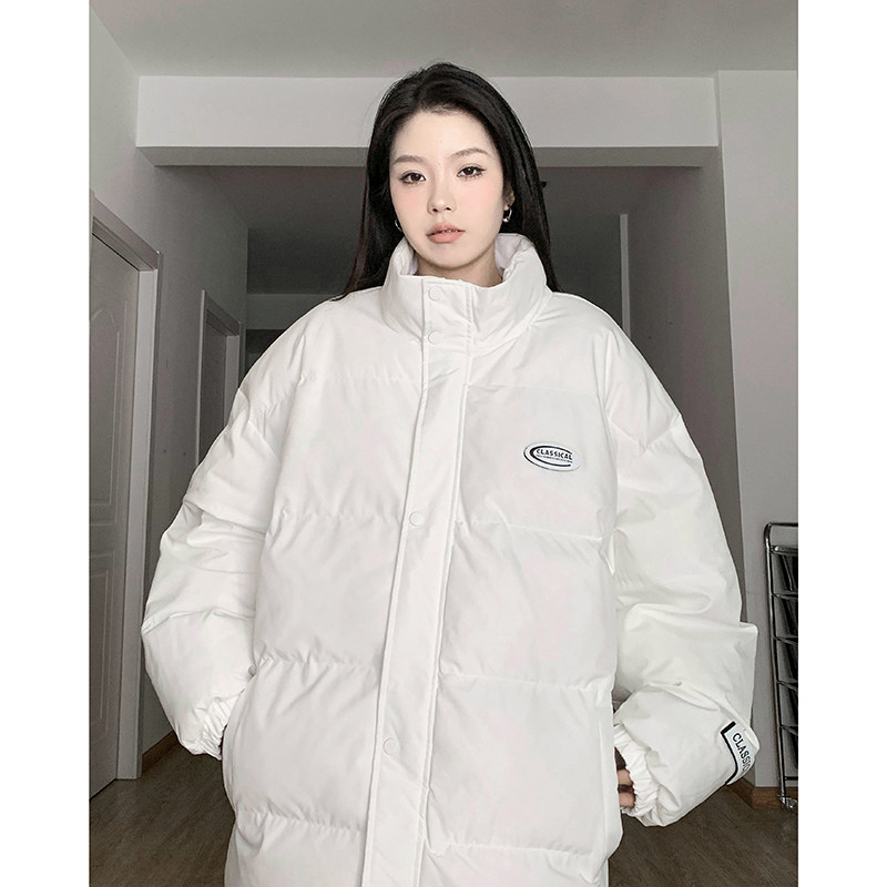 棉衣棉服女冬季加厚保暖宽松立领情侣白色棉袄外套潮MY03P88,男装棉衣,星座710