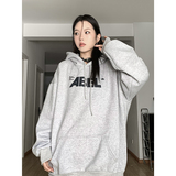 新款纯棉加绒加厚oversize慵懒风卫衣女秋冬宽松连帽潮WY01P58，商品下架区，星座710