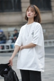 重磅270G短袖t恤女圆领宽松2025年新款美式复古体恤上衣T06-P35，男装T恤，星座710