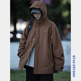 连帽冲锋衣citboy潮短外套日系男女百搭学生春秋bf风夹克CFY01P98，男装夹克，星座710