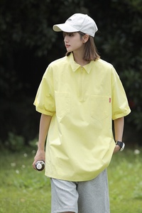 西海岸日系纯棉短袖衬衫女设计感小众休闲夏季薄款上衣7001-P45图片