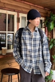 衬衫男格子长袖韩版潮流宽松方格衬衣帅气外套寸衫XZ710-801P50，男装衬衫，星座710