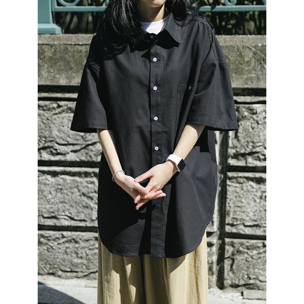 情侣短袖衬衫男士夏季外套衬衣寸衫潮牌潮流美式日系男款3423P45,男装T恤,星座710