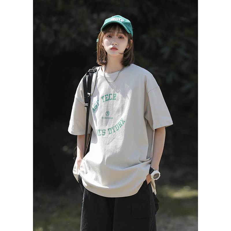 短袖t恤女夏季设计感印花chic宽松体恤纯棉显瘦小众上衣T02-P35,男装T恤,星座710