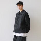 日系POLO领纯色衬衫男春新款宽松速干翻领夹克式外套3401P55特，男装夹克，星座710