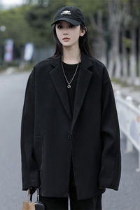 西装外套女2025年春秋新款高级感宽松休闲炸街小个子chic西服图片