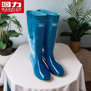 正品上海回力雨鞋女款成人高筒防臭防水雨靴中筒舒适耐磨水靴子女