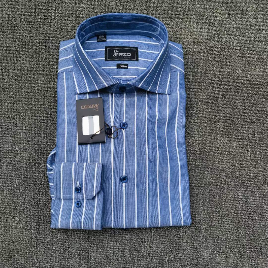 MRZO温莎领长袖条纹衬衣